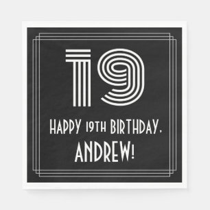 19e verjaardag: Art Deco Geïnspireerde look "19" + Servet