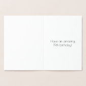 19e verjaardag ~ Art Deco Style "19" en aangepaste Folie Kaarten (Binnen)