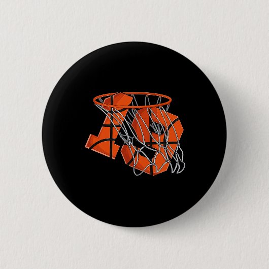 19e Verjaardag Basketbal Mannen Ronde Button 5,7 Cm (Voorkant)