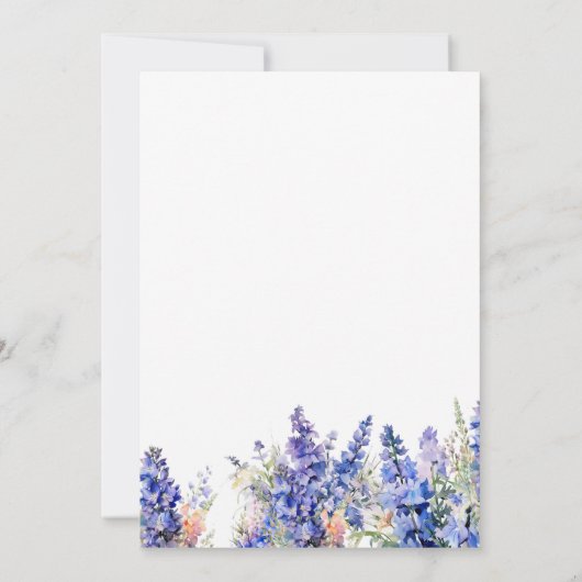 19e Verjaardag Blauwe Larkspur Juli Geboortebloem Kaart (Achterkant)