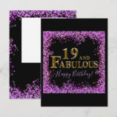 19e verjaardag  briefkaart (Voorkant / Achterkant)