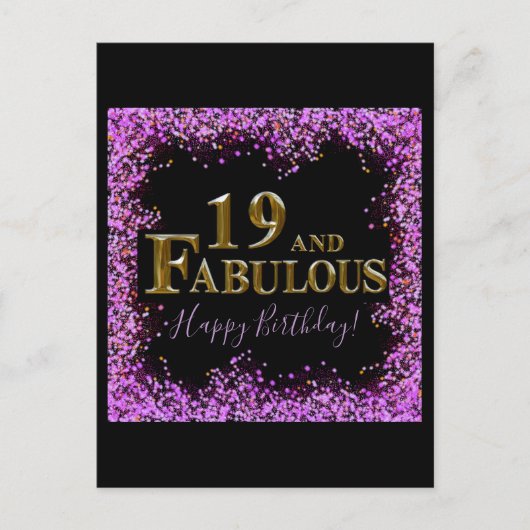 19e verjaardag  briefkaart (Voorkant)