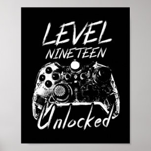 19e verjaardag cadeau 19 jaar oude geschenken 19e  poster