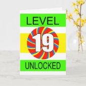 19e verjaardag computergamer kaart (Gele Bloem)