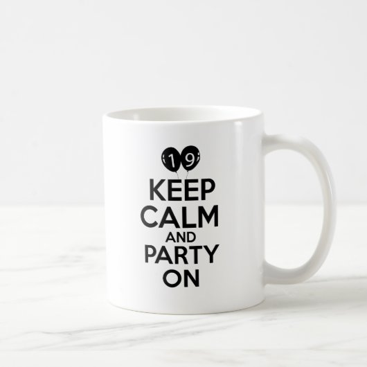 19e verjaardag design koffiemok (Rechts)