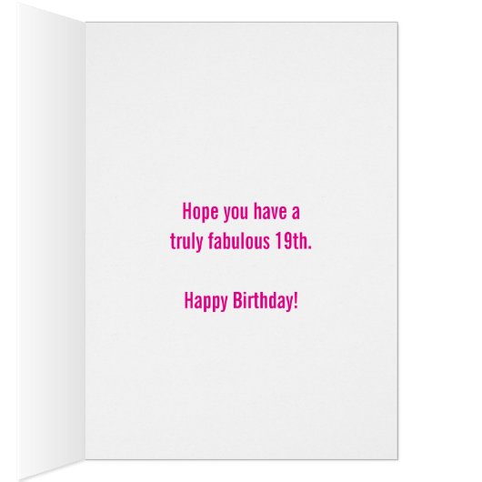 19e verjaardag drie foto's roze Stap-Dochter (Binnen (Rechts))