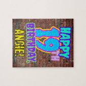 19e verjaardag ~ Fun, door Urban Graffiti geïnspir Legpuzzel (Horizontaal)