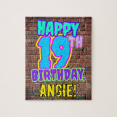 19e verjaardag ~ Fun, door Urban Graffiti geïnspir Legpuzzel (Verticaal)