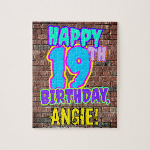 19e verjaardag ~ Fun, door Urban Graffiti geïnspir Legpuzzel