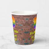 19e verjaardag: Fun Graffiti-geïnspireerde regenbo Papieren Bekers (Links)