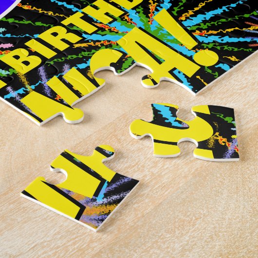 19e verjaardag: Fun, kleurrijk gevuurwerk Legpuzzel (Zijkant)