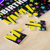 19e verjaardag — Fun, kleurrijk Star Field Pattern Legpuzzel (Zijkant)