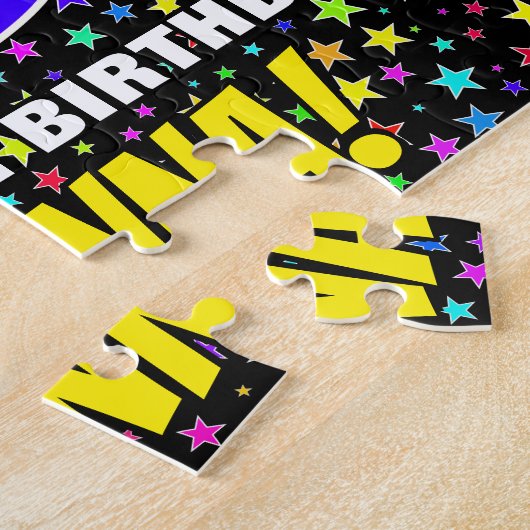 19e verjaardag — Fun, kleurrijk Star Field Pattern Legpuzzel (Zijkant)