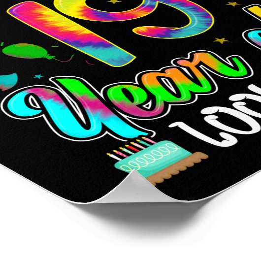 19e verjaardag Geweldige 19 jaar oud ziet er uit Poster (Hoek)