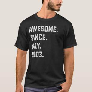 19e verjaardag Geweldige sinds mei 2003 19 jaar T-shirt