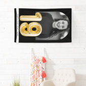 19e verjaardag Gold ballonfotofeest Spandoek (Insitu)