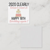 19e verjaardag, grappige 19e verjaardag informatiekaartje (Voorkant / Achterkant)