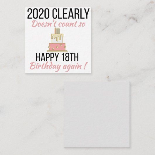 19e verjaardag, grappige 19e verjaardag informatiekaartje (Voorkant / Achterkant)