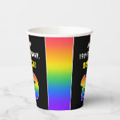 19e verjaardag: kleurrijke regenboog # 19, Naam va Papieren Bekers (Links)