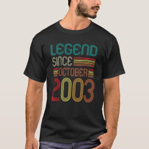 19e verjaardag Legende sinds oktober 2003 Retro 19 T-shirt
