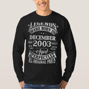 19e verjaardag Legends geboren in december 2003 19 T-shirt