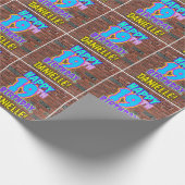 19e verjaardag: Leuk, Urban Graffiti geïnspireerd  Cadeaupapier (Hoek)