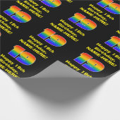 19e verjaardag: Leuke, kleurrijke regenboog geïnsp Cadeaupapier (Hoek)