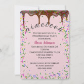 19e verjaardag met chocolade ijsjes en sprenkels kaart (Voorkant)