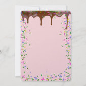 19e verjaardag met chocolade ijsjes en sprenkels kaart (Achterkant)