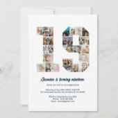 19e verjaardag nummer 19 aangepaste fotocollage kaart (Voorkant)