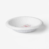 19e Verjaardag Party Custom Bow Wildflower Papieren Kommen (Gebogen)