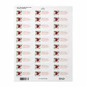 19e Verjaardag Party Floral Retour Adres Label (Full Sheet)