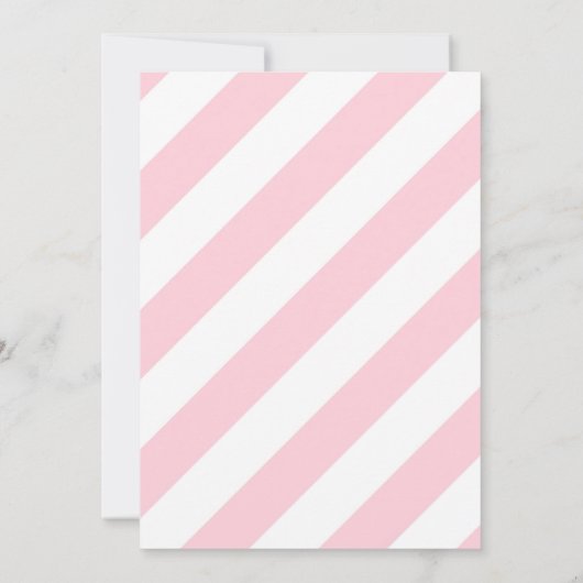 19e verjaardag - roze strepen en zilveren ballonne kaart (Achterkant)