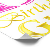 19e verjaardag Shirt van de Meisjesprinses 19 jaar Poster (Hoek)