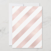 19e verjaardag - Strepen Roos gouden ballonnen Kaart (Achterkant)