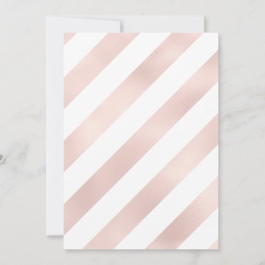 19e verjaardag - Strepen Roos gouden ballonnen Kaart (Achterkant)