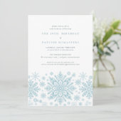 19e Verjaardag Surprise Party Blue Snowflake Kaart (Staand voorkant)