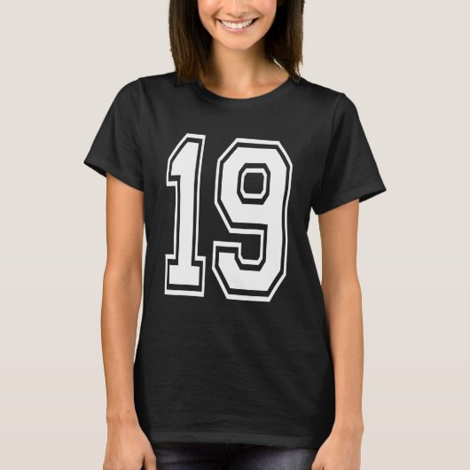 19e verjaardag universiteitsnummer t-shirt (Voorkant)