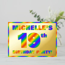 19e verjaardag van de geboorte - Fun, regenboogspe