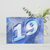 19e verjaardag van de uitnodiging (Staand voorkant)