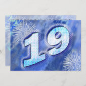19e verjaardag van de uitnodiging (Voorkant / Achterkant)