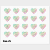 19e verjaardag Vlinders en Rainbows Heart Stick Hart Sticker (Vel)