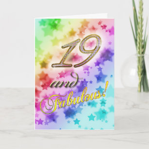 19e verjaardag voor iemand Fabulous Kaart