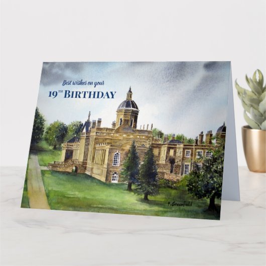 19e verjaardag Wishes Castle Howard York Painting Kaart (Kleine Plant)