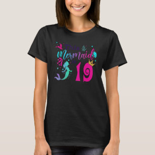 19e verjaardag zeemeermin is een voor meisjes 19 j t-shirt