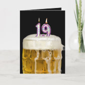 19e verjaardag zwarte bier kaart (Voorkant)