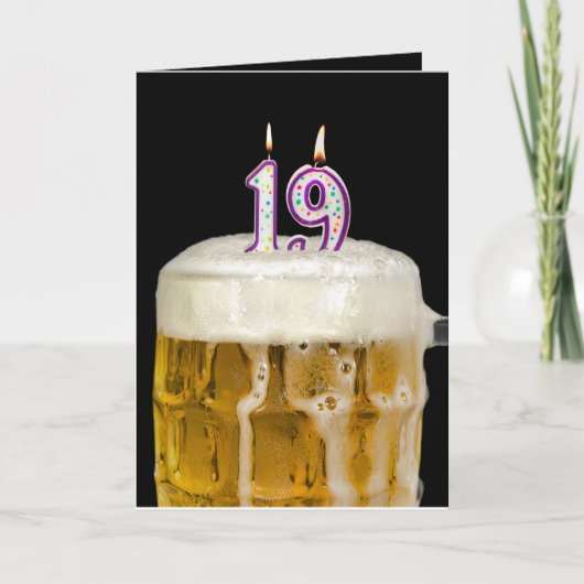 19e verjaardag zwarte bier kaart (Voorkant)
