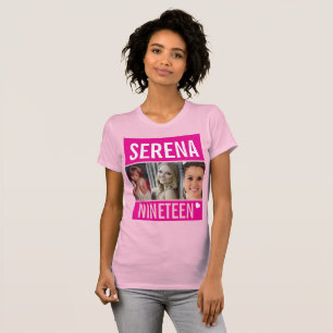 19e verjaardagsfeestdag, foto roze t-shirt