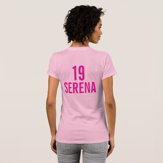 19e verjaardagsfeestdag, foto roze t-shirt (Achterkant volledig)