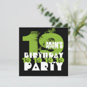 19e verjaardagsfeestje 19 jaar oude Grunge Z19A Kaart (Staand voorkant)